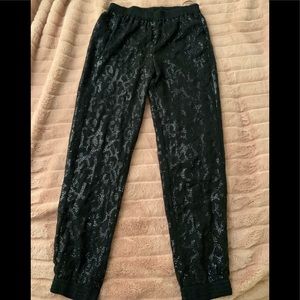 Sequin pants.